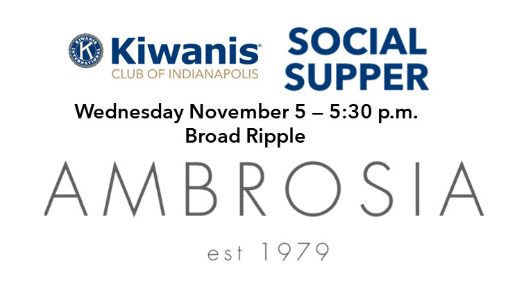 November 5: Social Supper